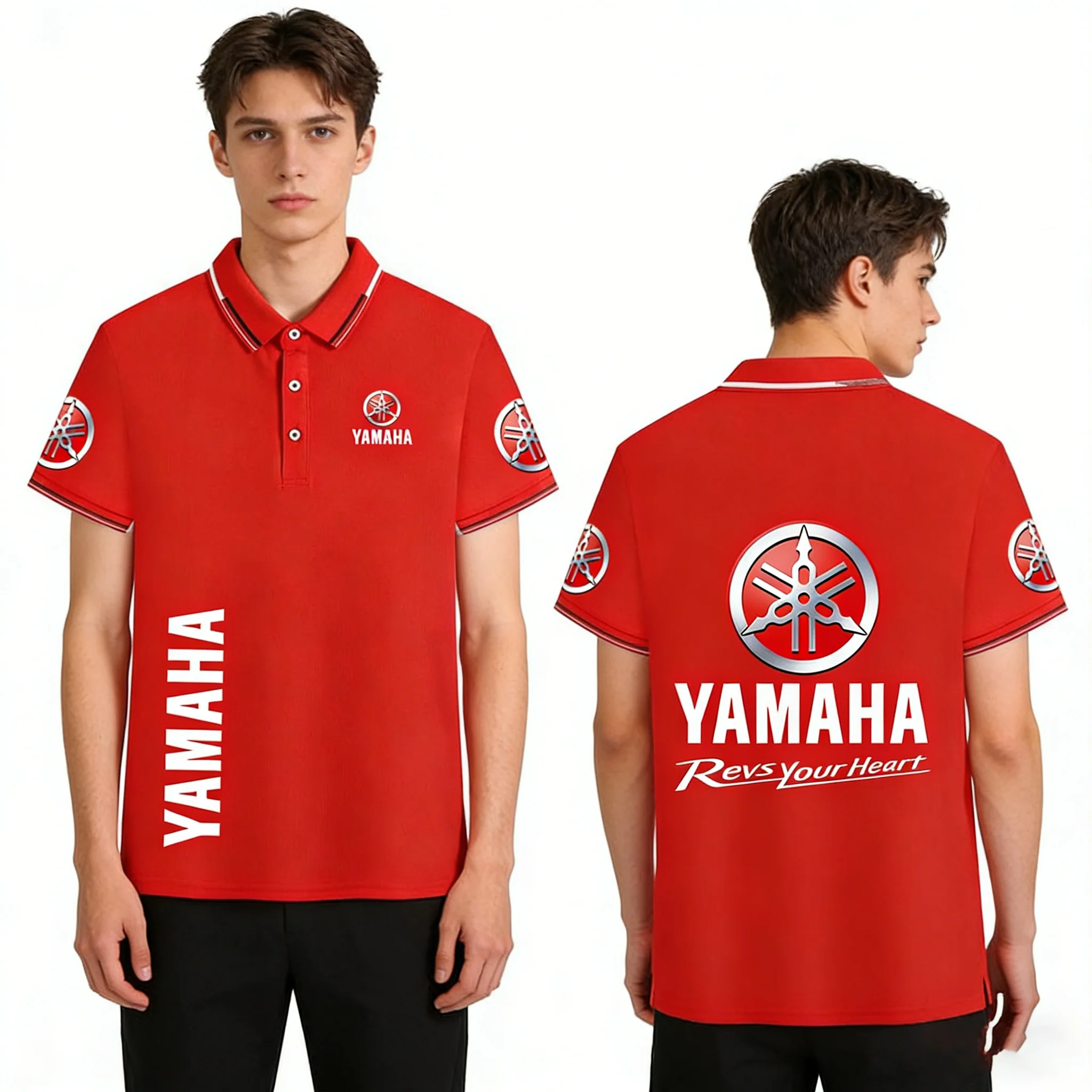 Cycling Gear For Women - Motosiklet yarışları yakalı Yamaha POLO gömlek