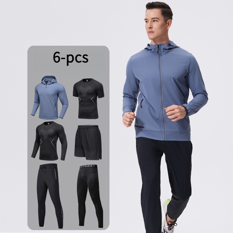 Cycling Gear For Men - Erkekler İçin 6 Parçalı Kapüşonlu Spor