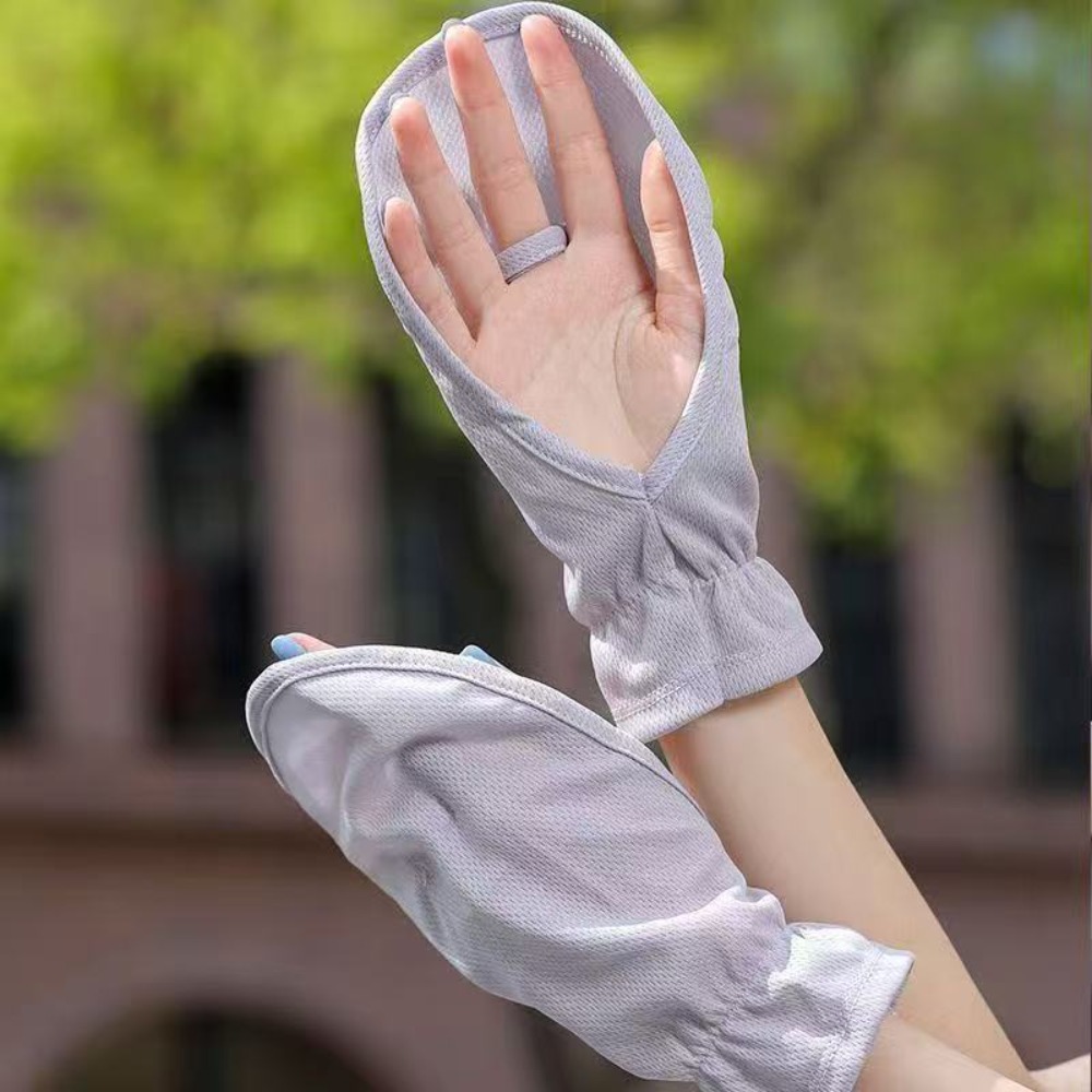Cycling Gloves - Anti-UV Güneş Koruyucu Kollu Ayarlanabilir Manşetli