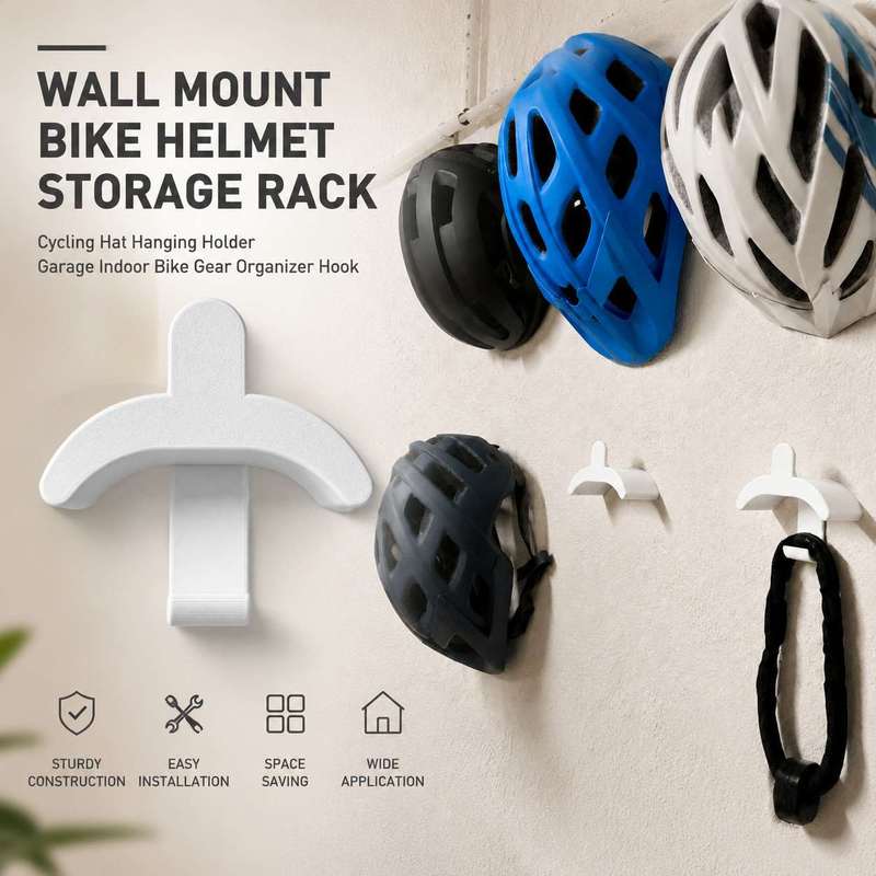 Cycling Gear Organizer Wall - Duvara Monte Bisiklet Kaskı Saklama Rafı