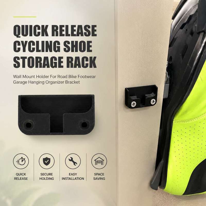 Cycling Gear Organizer Wall - Hızlı Çıkartılabilir Bisiklet Ayakkabısı Saklama Rafı