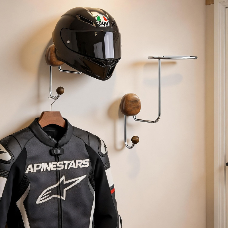 Cycling Gear Organizer Wall - Duvara Monte Kask Saklama Rafı Deliksiz