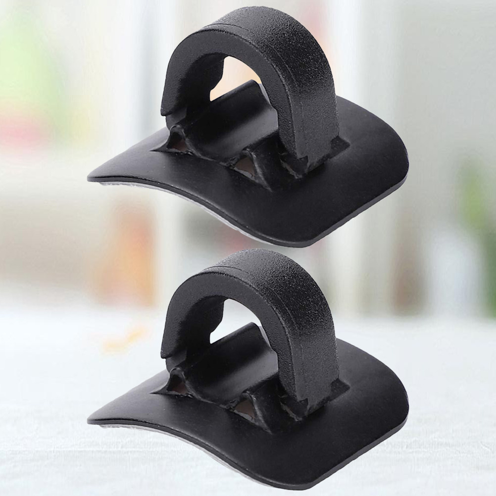 Cycling Gear Holder - 2 Adet Bisiklet Kablo Klipsi Siyah